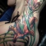 Tattoos - Full Side Flowers and Filigree - 108323